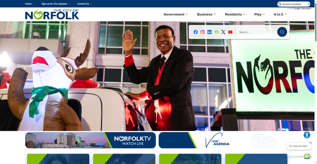 Security scan screenshot of https://www.norfolk.gov/