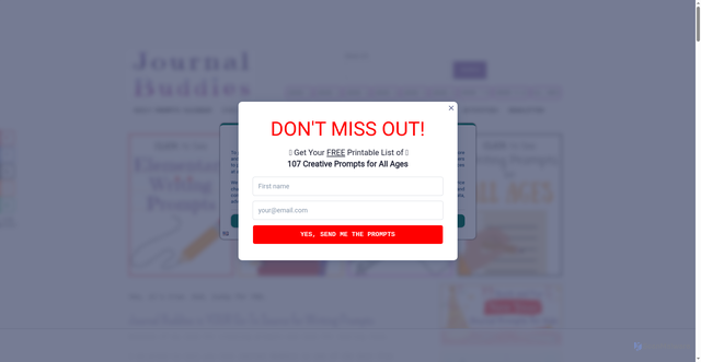 Security scan screenshot of https://journalbuddies.com
