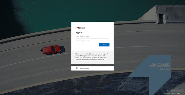Security scan screenshot of https://acr-dev.api-dev.devex.tomtom-global.com