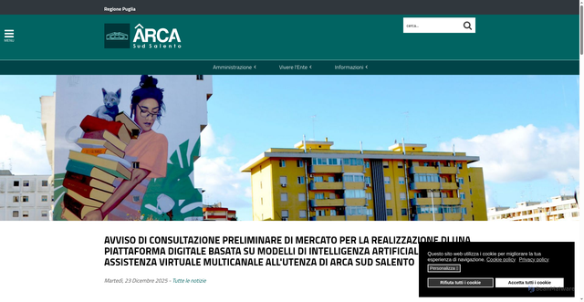 Security scan screenshot of https://www.arcasudsalento.it/