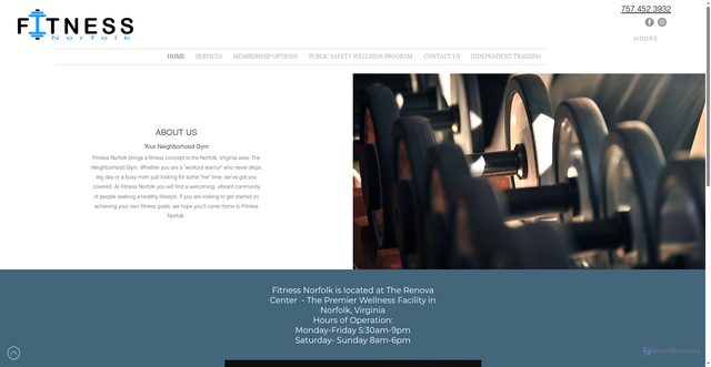 Security scan screenshot of https://www.fitnessnorfolk.com/