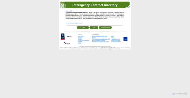 Security scan screenshot of https://contractdirectory.gov/
