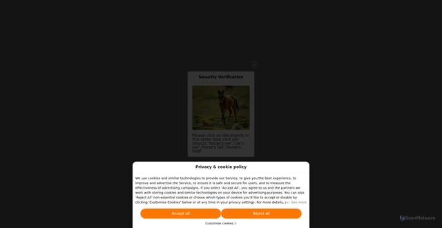Security scan screenshot of https://temu.com/
