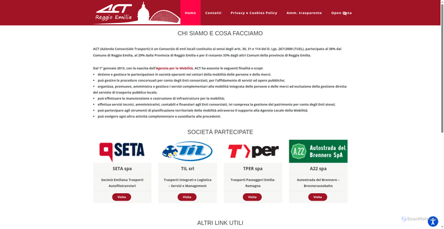 Security scan screenshot of https://www.actre.it/