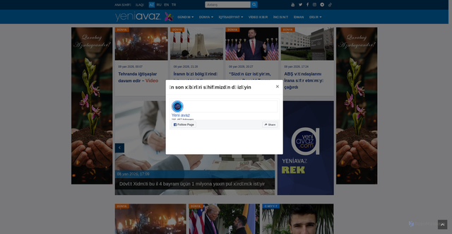 Security scan screenshot of https://yeniavaz.com