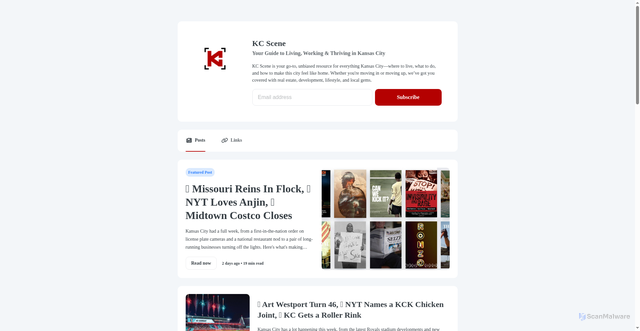 Security scan screenshot of https://thekcscene.kit.com/