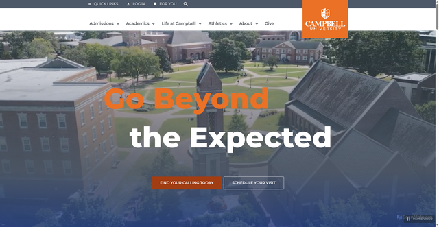 Security scan screenshot of https://campbell.edu