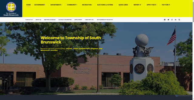 Security scan screenshot of https://southbrunswicknj.gov/