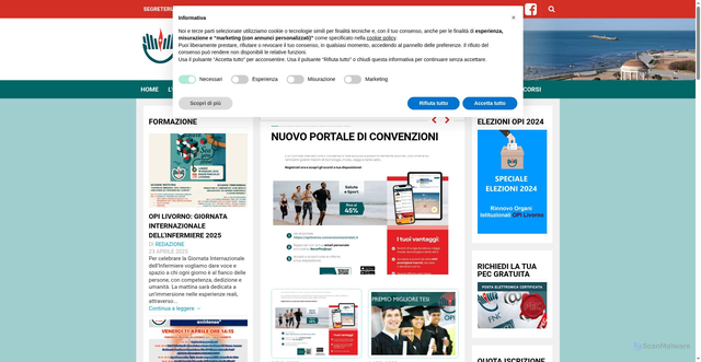 Security scan screenshot of https://www.opilivorno.it/