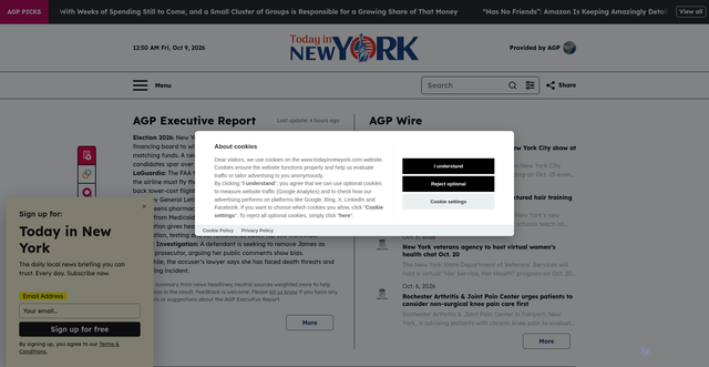 Security scan screenshot of https://www.todayinnewyork.com/