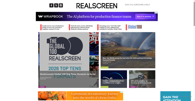 Security scan screenshot of https://realscreen.com