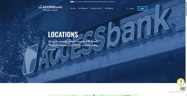 Security scan screenshot of https://www.accessbank.com/connect-with-us/locations
