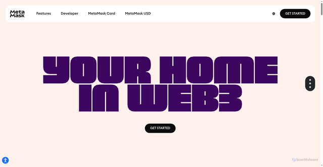 Security scan screenshot of http://metamask.io/