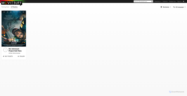 Security scan screenshot of https://moviebuff.com