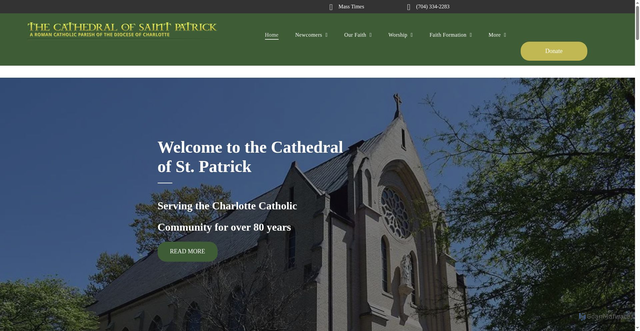 Security scan screenshot of https://www.stpatricks.org/