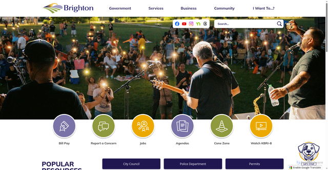 Security scan screenshot of https://brightonco.gov/