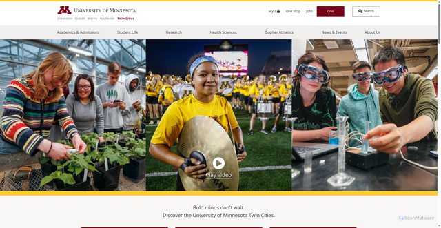 Security scan screenshot of https://twin-cities.umn.edu