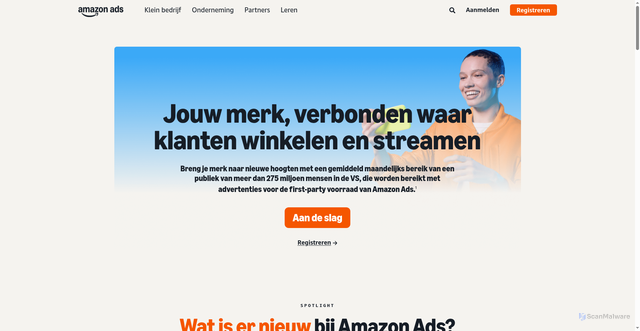 Security scan screenshot of https://advertising.amazon.nl