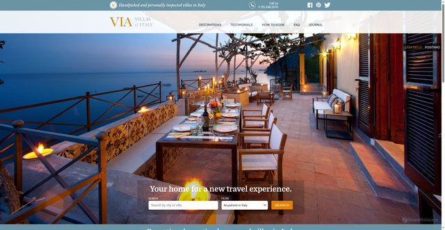 Security scan screenshot of https://viavillas.com