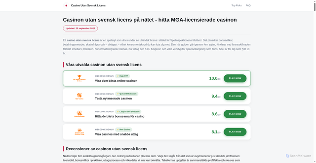 Security scan screenshot of https://folketsnyheter.se