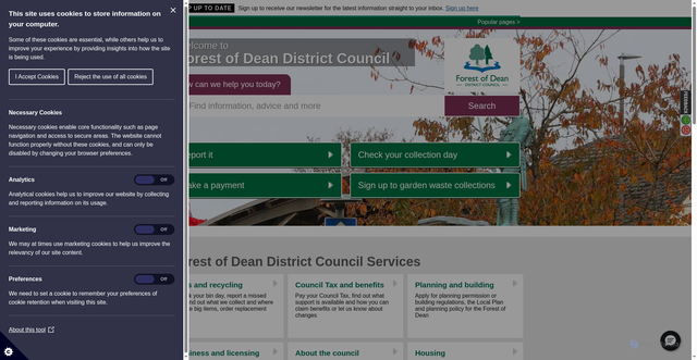 Security scan screenshot of https://www.fdean.gov.uk/