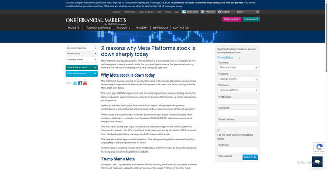 Security scan screenshot of https://www.onefinancialmarkets.com/market-news/2-reasons-why-meta-platforms-stock-down-sharply-today