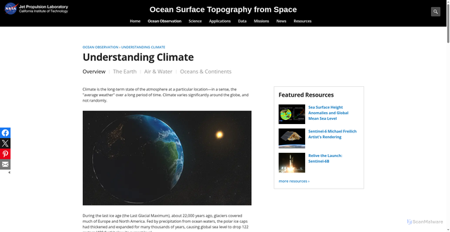 Security scan screenshot of https://sealevel.jpl.nasa.gov/ocean-observation/understanding-climate/overview/