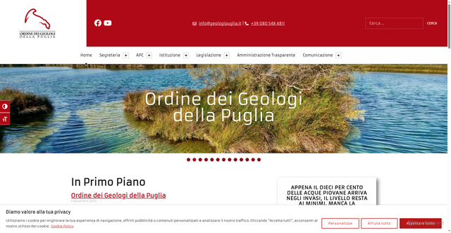 Security scan screenshot of https://www.geologipuglia.it/