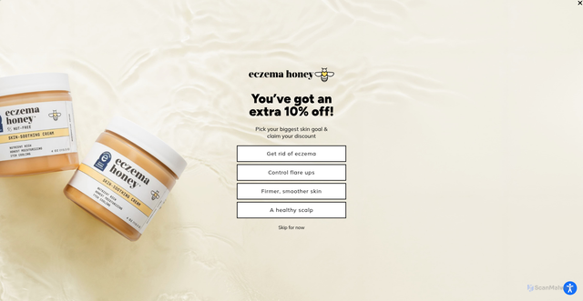 Security scan screenshot of https://eczemahoneyco.com