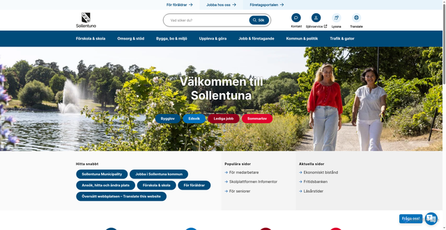 Security scan screenshot of http://www.sollentuna.se