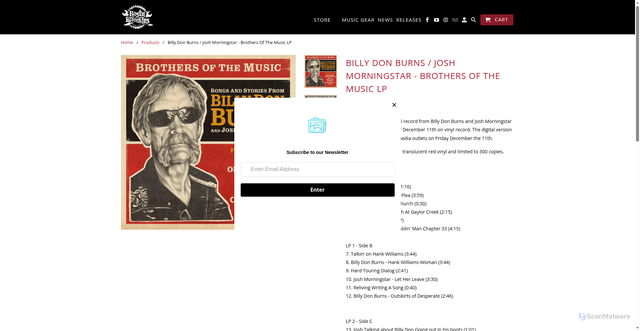 Security scan screenshot of https://www.rustyknucklesmusic.com/products/billy-don-burns-josh-morningstar-brothers-of-the-music-lp