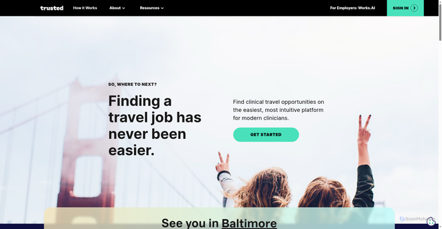 Security scan screenshot of https://trustedhealth.com