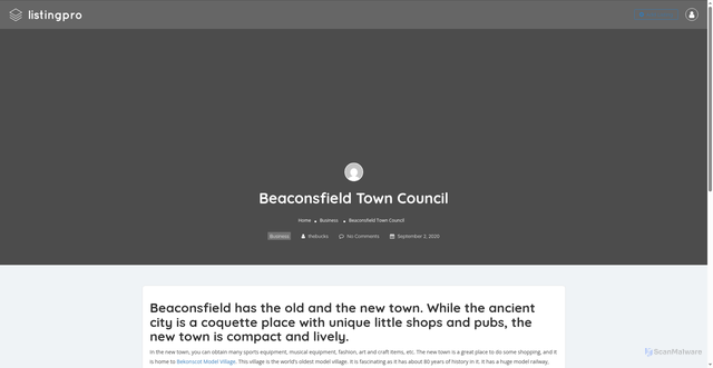 Security scan screenshot of http://bucksinfo.net/beaconsfieldtc/