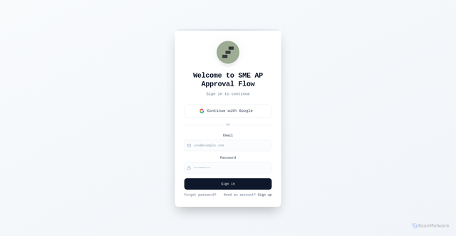 Security scan screenshot of http://sme-app.com/
