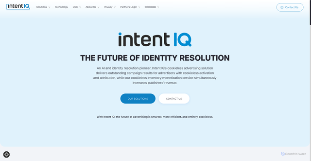 Security scan screenshot of https://intentiq.com