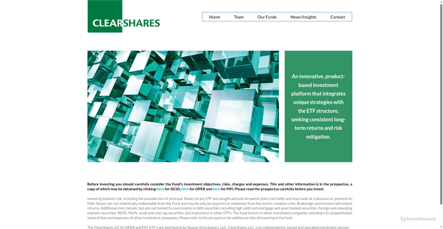 Security scan screenshot of https://www.clear-shares.com/