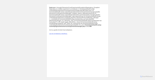 Security scan screenshot of https://lifi.se