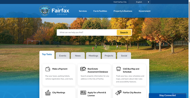 Security scan screenshot of https://www.fairfaxva.gov/