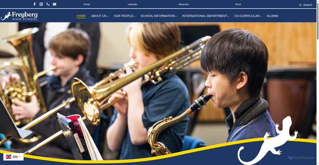 Security scan screenshot of https://www.freyberg.ac.nz/