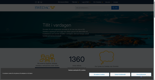 Security scan screenshot of https://www.swedac.se/