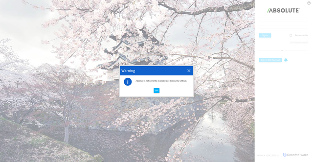 Security scan screenshot of https://cda.cloudmanagementsuite.com