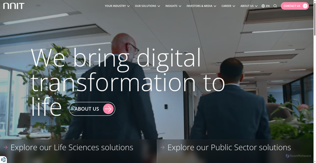 Security scan screenshot of https://nnit.com