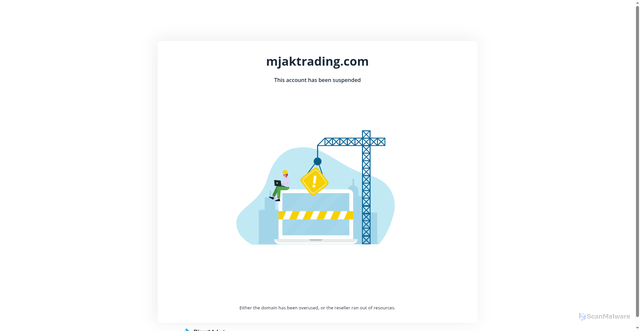 Security scan screenshot of https://mjaktrading.com
