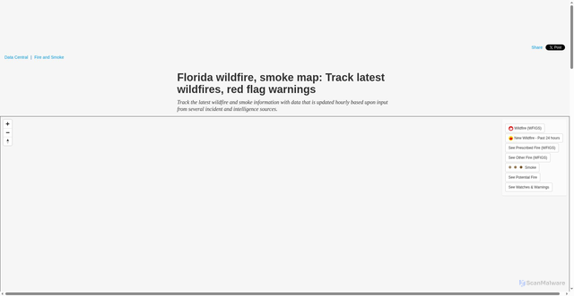 Security scan screenshot of https://data.jacksonville.com/fires/