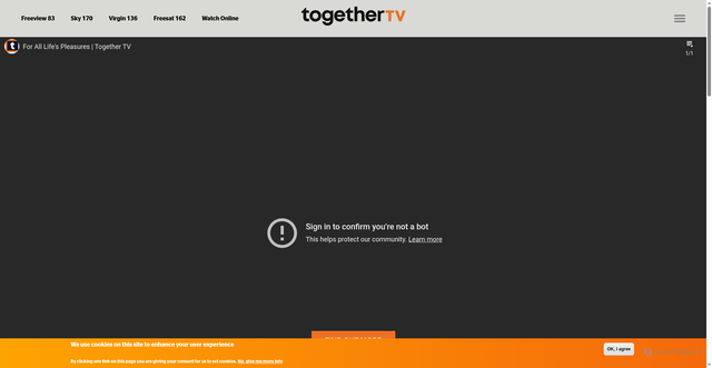 Security scan screenshot of https://www.togethertv.com/