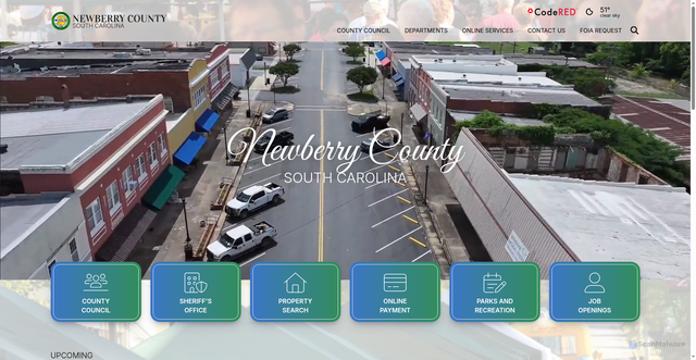 Security scan screenshot of https://www.newberrycounty.gov/