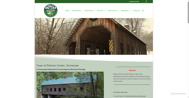 Security scan screenshot of https://pittmancentertn.gov/