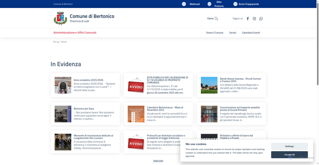Security scan screenshot of https://www.comune.bertonico.lo.it/