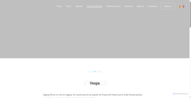 Security scan screenshot of https://segwayroma-mdynzx3.pages.dev/es/vespa-bike.html