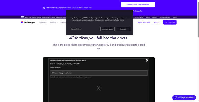 Security scan screenshot of https://www.docusign.com/terms